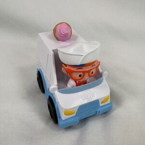 Blippi Ice Cream Truck Toy Vehicle Unisex Small Blue White Plastic Jazwares